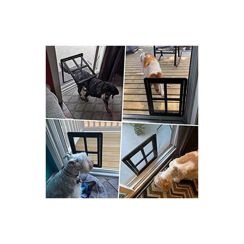 Namsan Pet Door for Screen Door Sliding Dog Screen Door Inner Size 12 x 16 inches Lockable Doggy Door Magnetic Automatic Closing - Nail Gallerys