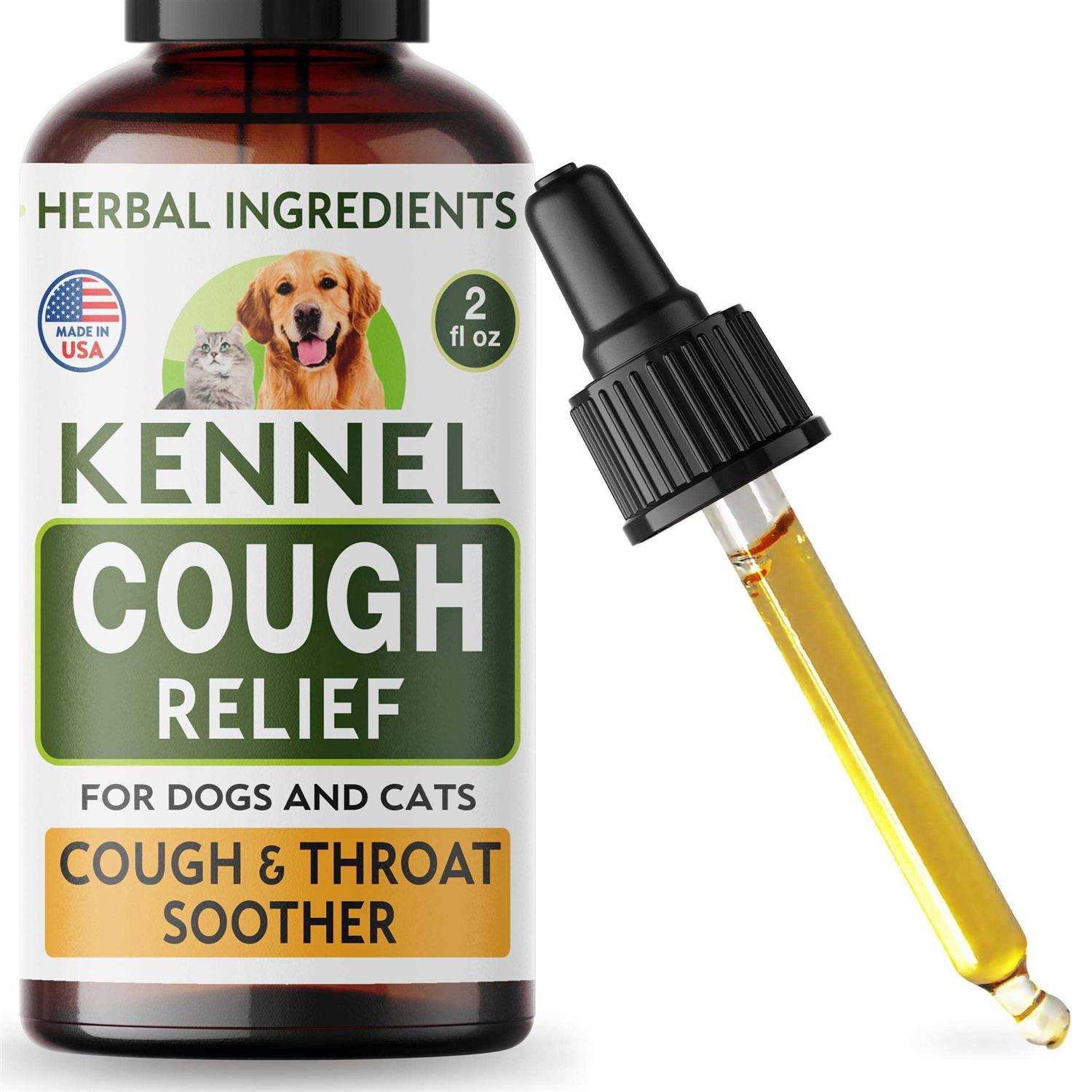 TwoFurFinds Kennel Cough Herbal Drops for Dogs & Cats Cough Relief Throat Soother - Nail Gallerys