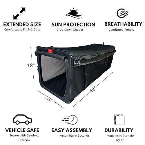 One for Pets Cat Outdoor Playpen with Seatbelt Straps, Black - Nail Gallerys