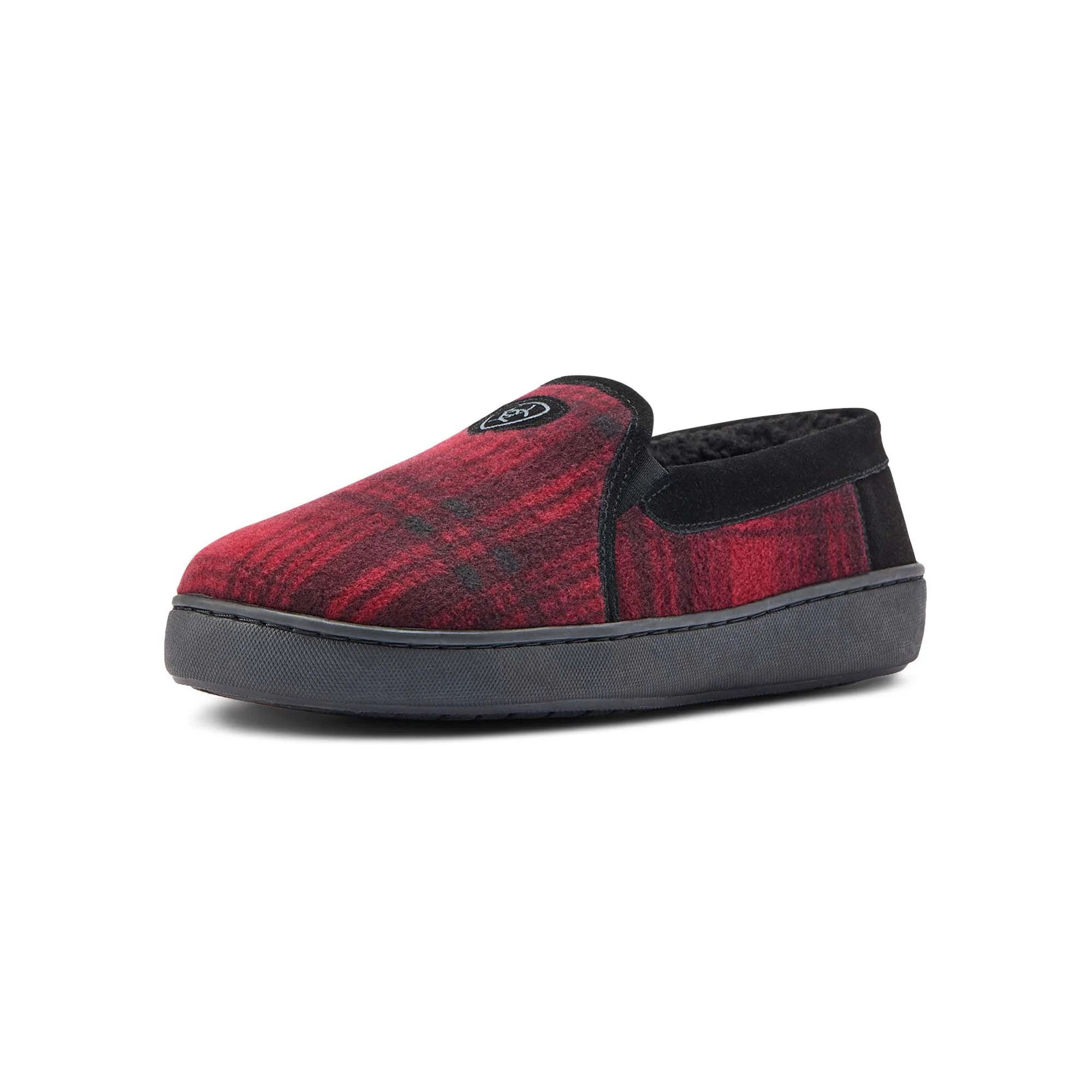 Ariat Men's Lincoln Slipper in Collectible Tin, Red Plaid - Nail Gallerys