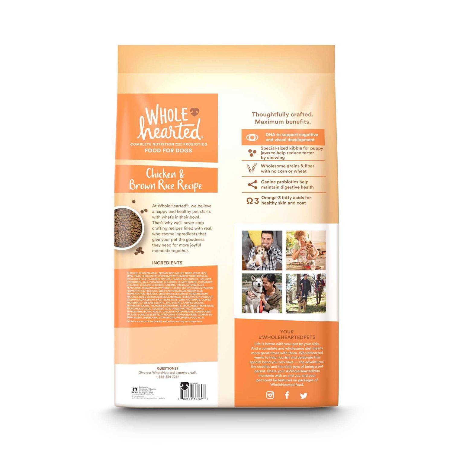 WholeHearted All Breed Chicken and Brown Rice Recipe Dry Puppy Food - Nail Gallerys