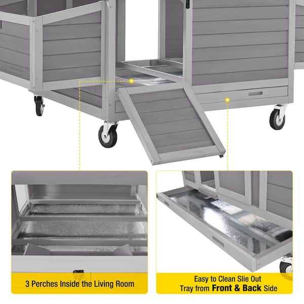 aivituvin Large Chicken Tractor for 2-3 Chickens AIR67 - Nail Gallerys