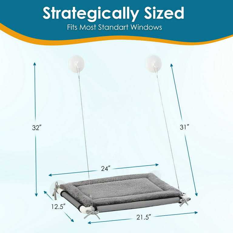 Pawbee Cat Window Perch Cat Window Hammock Strong Suction Cups Hanging Cat Bed - Nail Gallerys