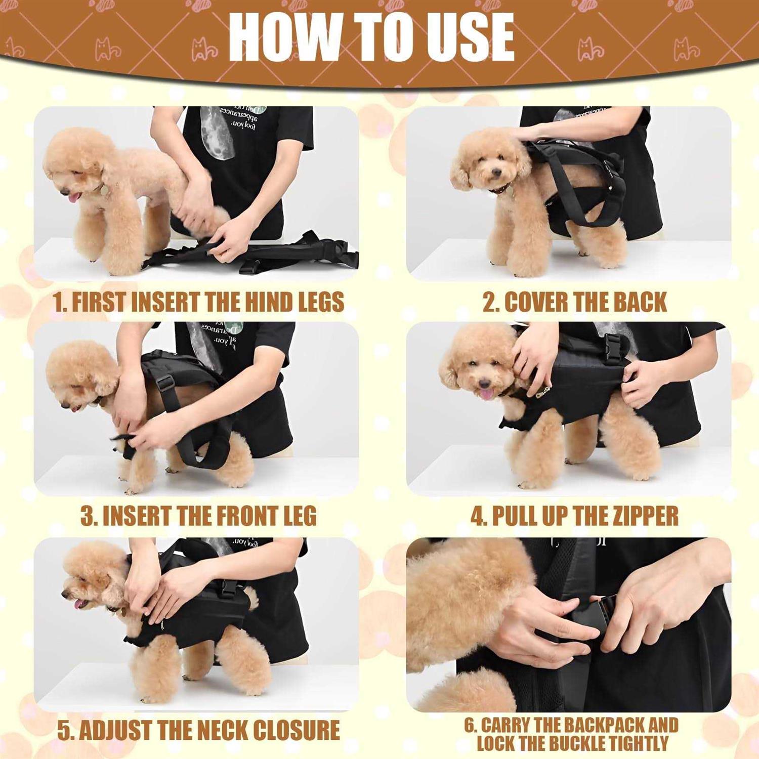 Pet Carrier Backpack Adjustable Carrier Front Carrier - Nail Gallerys