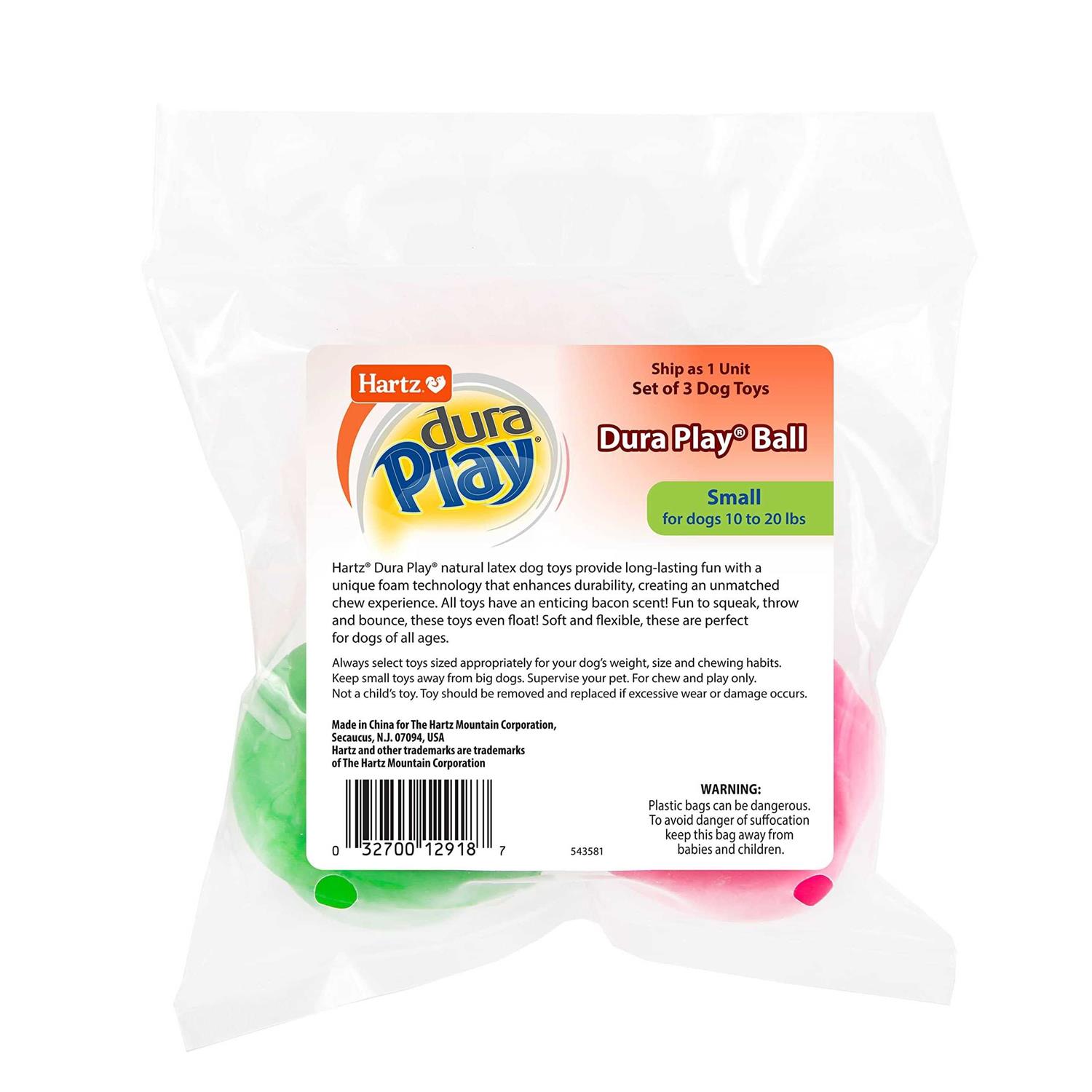 Hartz Dura Play Ball Squeaky Latex Dog Toy - Nail Gallerys