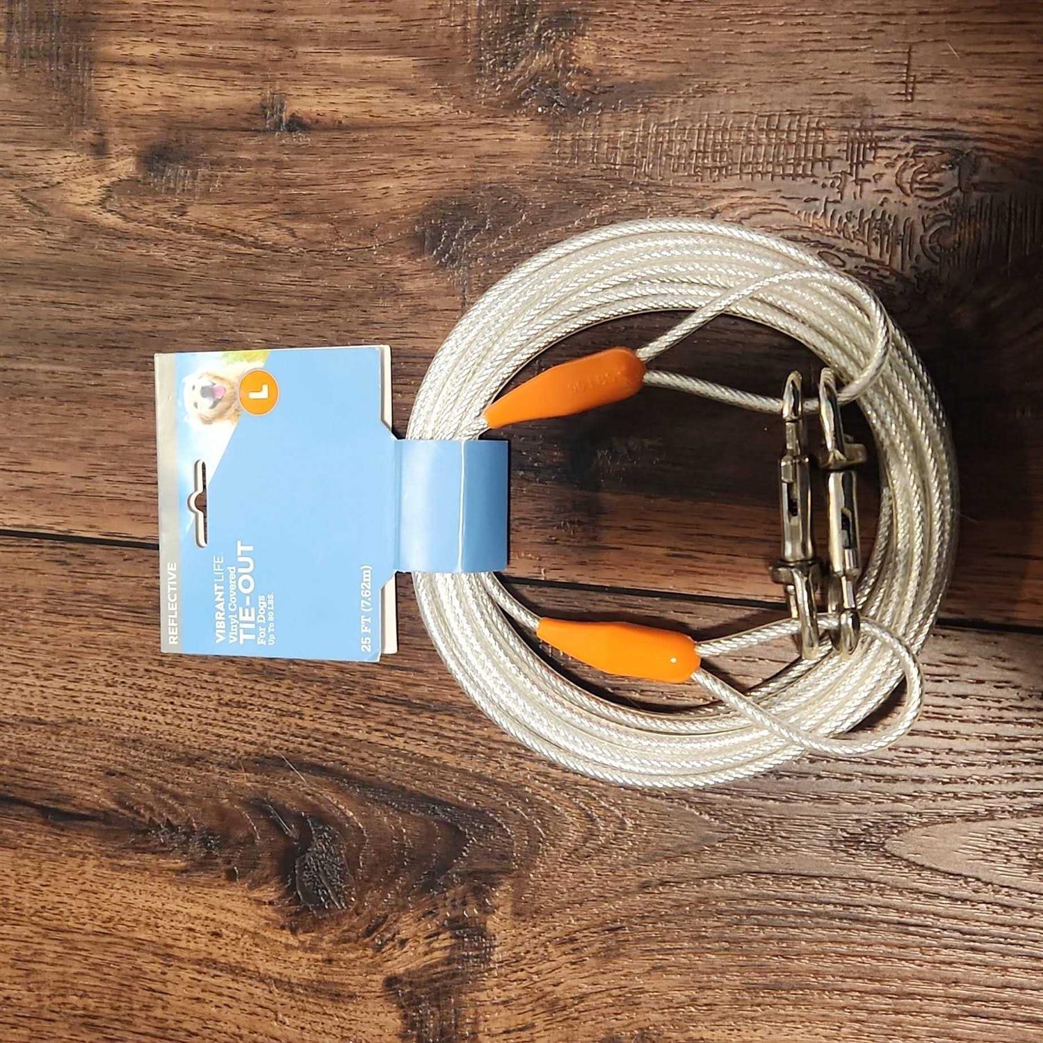 Vibrant Life Reflective Vinyl-Covered Tie-Out for Dogs - Nail Gallerys