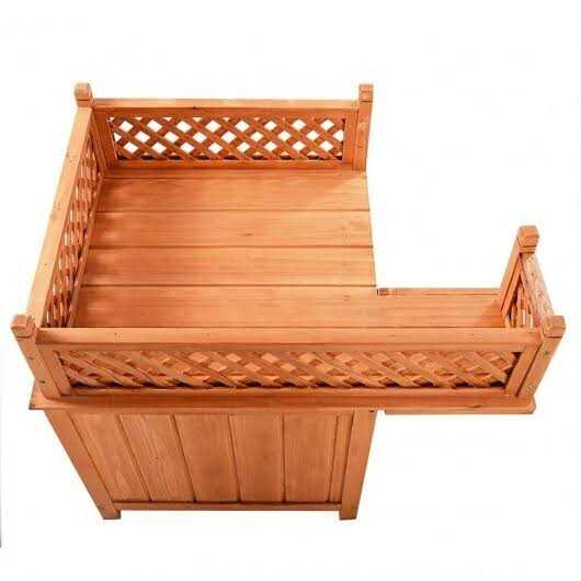 Giantex Pet Dog House, Wooden Dog Room Shelter with Stairs, Raised Roof and Balcony Bed for Indoor and Outdoor Use - Nail Gallerys