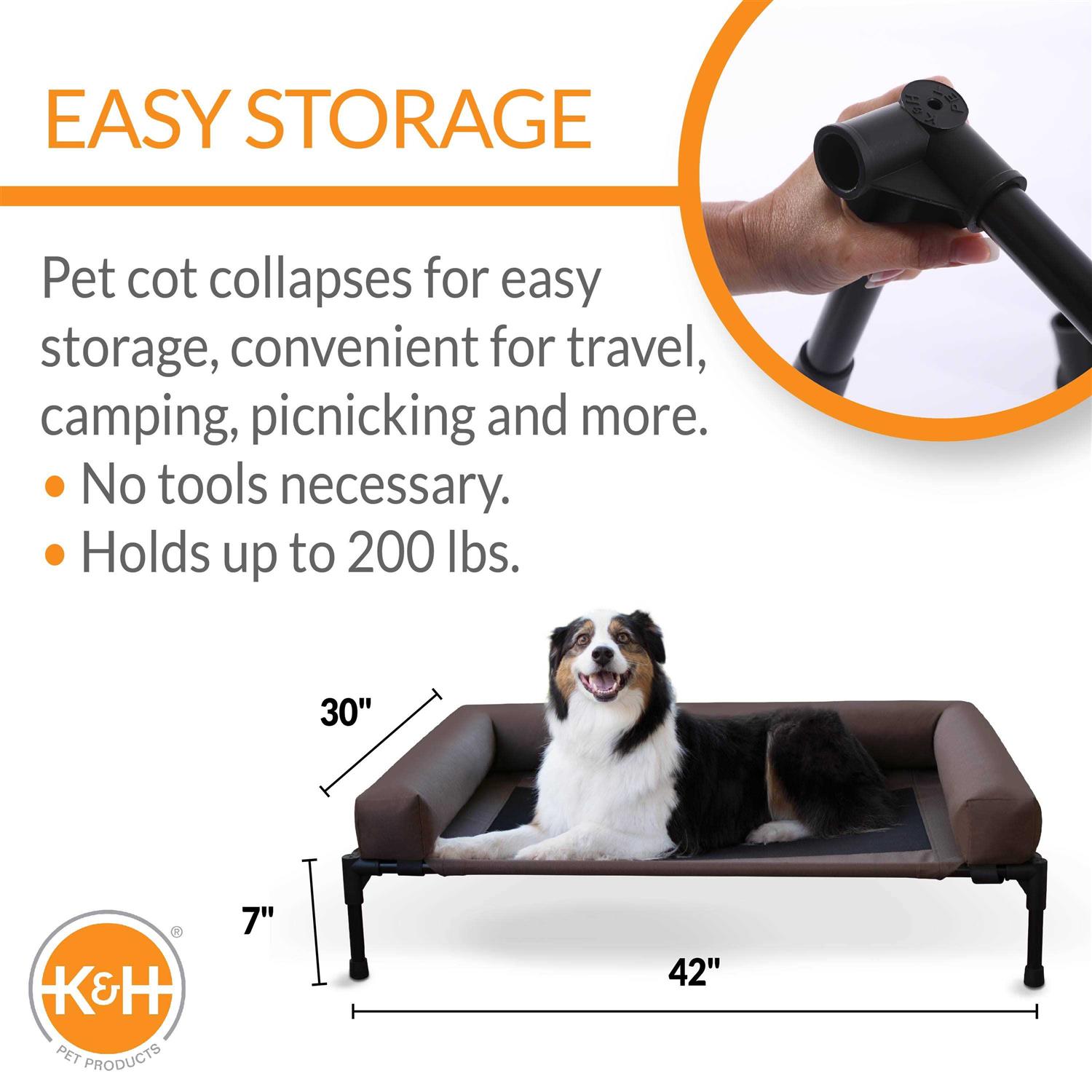 K&H Pet Products Original Bolster Pet Cot - Nail Gallerys