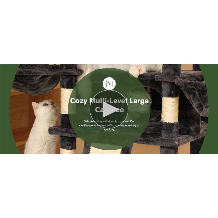 IMUsee 68 Inches Multi-Level Cat Tree for Large Cats/Big Cat Tower with Cat Condo/Cozy Plush Perches/Sisal Scratching - Nail Gallerys