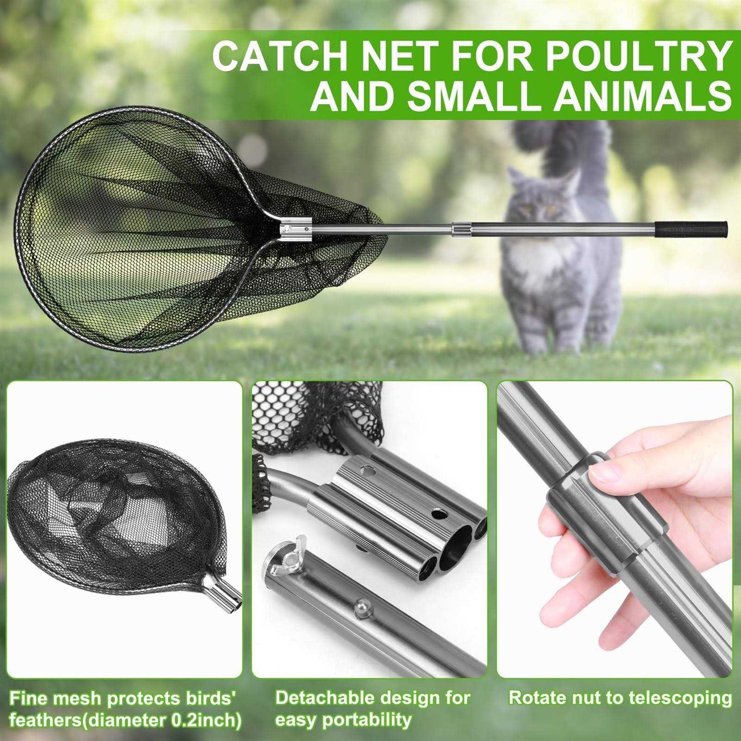 Dayimado Catch Net, Small Animal Catcher Net for Chicken, Duck, Goose, Fish, Cat, Bird and Others - Nail Gallerys