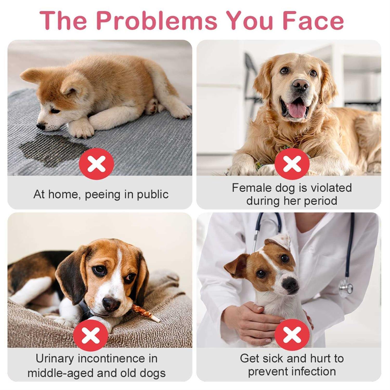 Flying Paws Disposable Female Dog Diapers, Puppy Diapers with Adjustable Elastic Waistline for Female Dog or Cat in Heat - Nail Gallerys