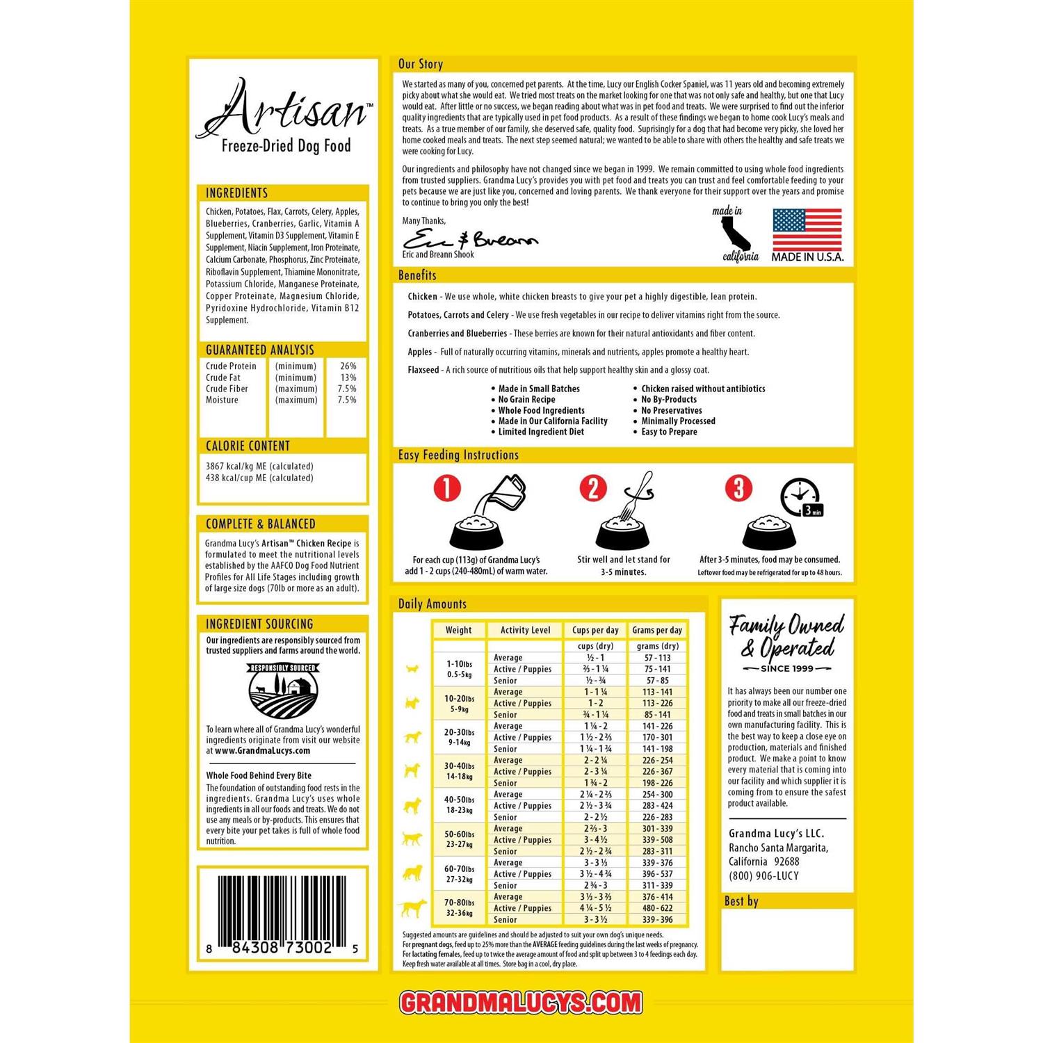 Grandma Lucy&s Freeze-Dried Grain-Free Artisan Chicken Dog Food - Nail Gallerys