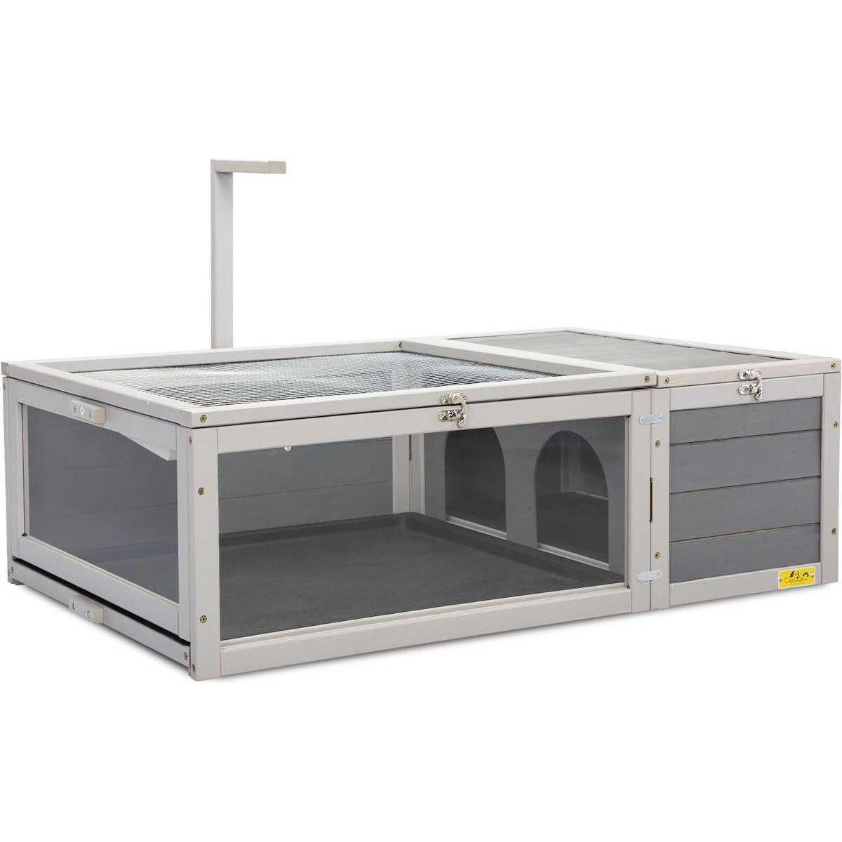 Coziwow by Jaxpety Wooden Tortoise House with Removable Trays Reptile Habitat - Nail Gallerys