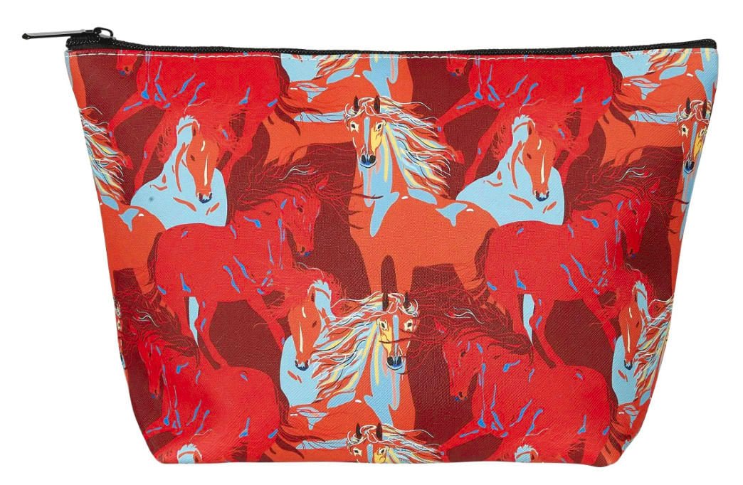 Colorful Horses Cosmetic Pouch - Nail Gallerys