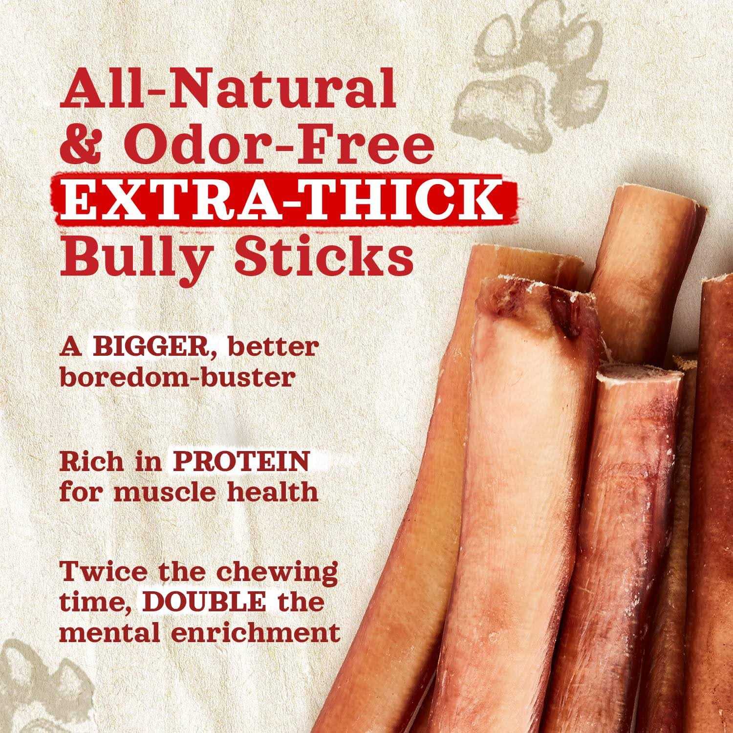 Natural Farm Bully Sticks Odor Free - Nail Gallerys