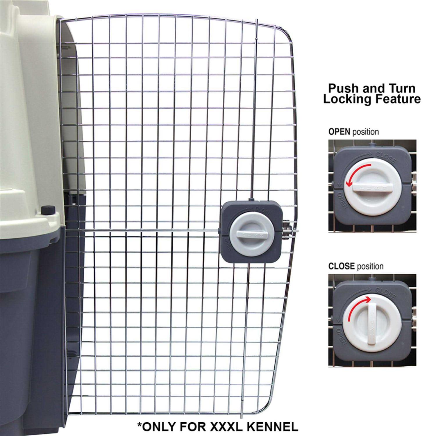 Sportpet Designs Plastic Kennels Rolling Plastic Wire Door Travel Dog Crate - Nail Gallerys