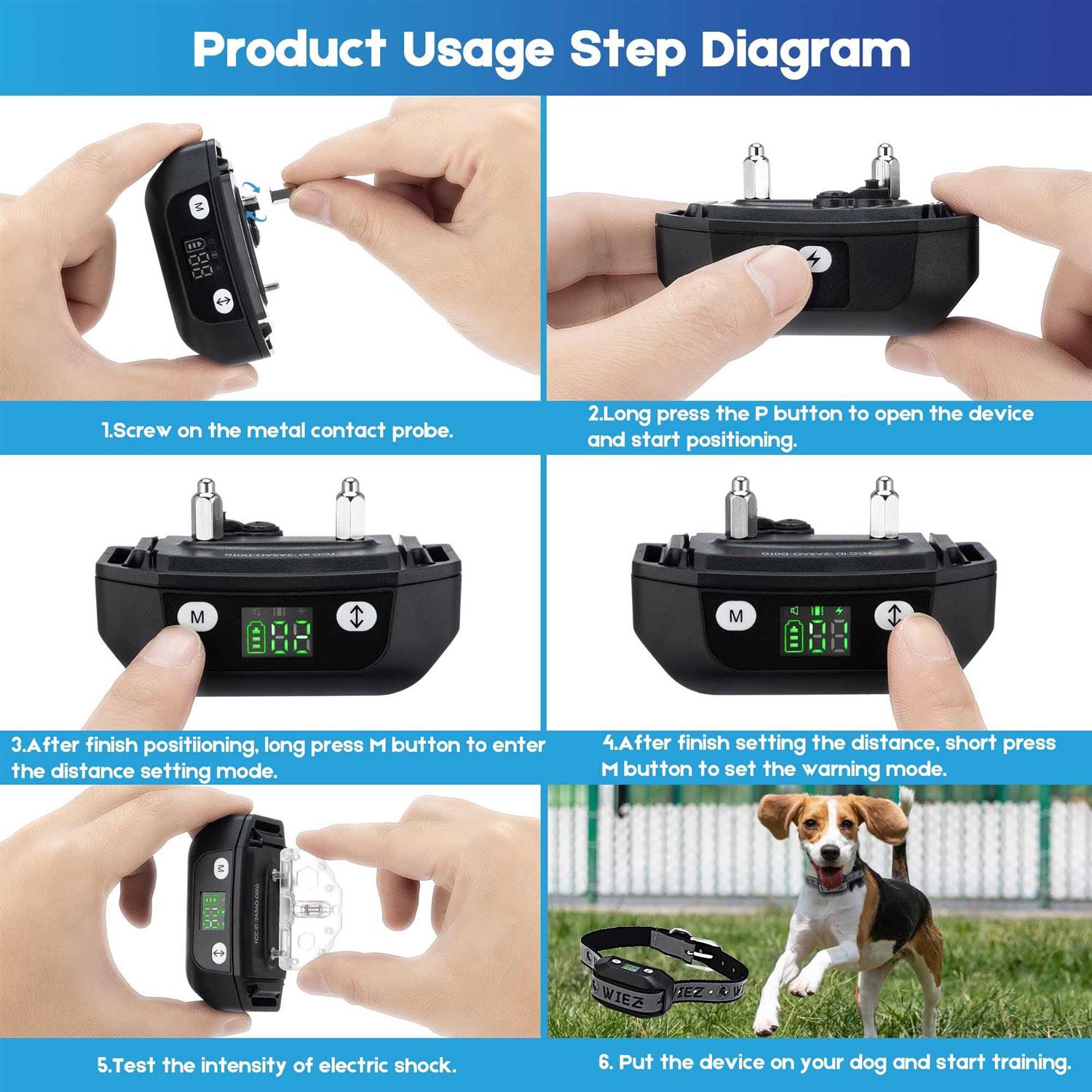 GPS Wireless Dog Fence Electric Dog Collar Fence Range 65-3281ft - Nail Gallerys