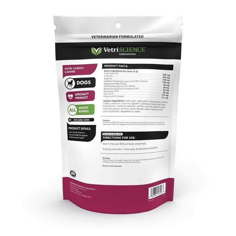 VetriScience Vetri-Cardio Canine 60 Bite-Sized Chews - Nail Gallerys