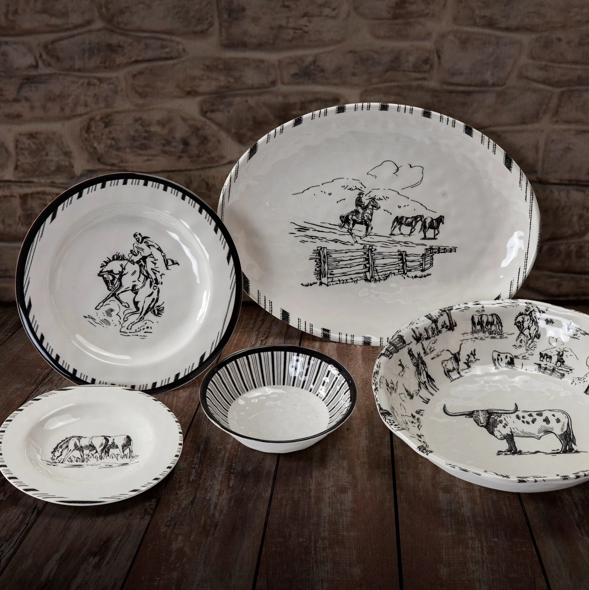 Ranch Life Melamine Dinner Plate, 4 Piece - Nail Gallerys