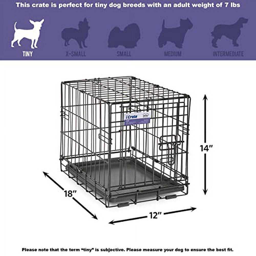 MidWest Homes for Pe Dog Crate MidWest ICrate XXS Folding Metal Dog Crate w/ Divider Panel - Nail Gallerys