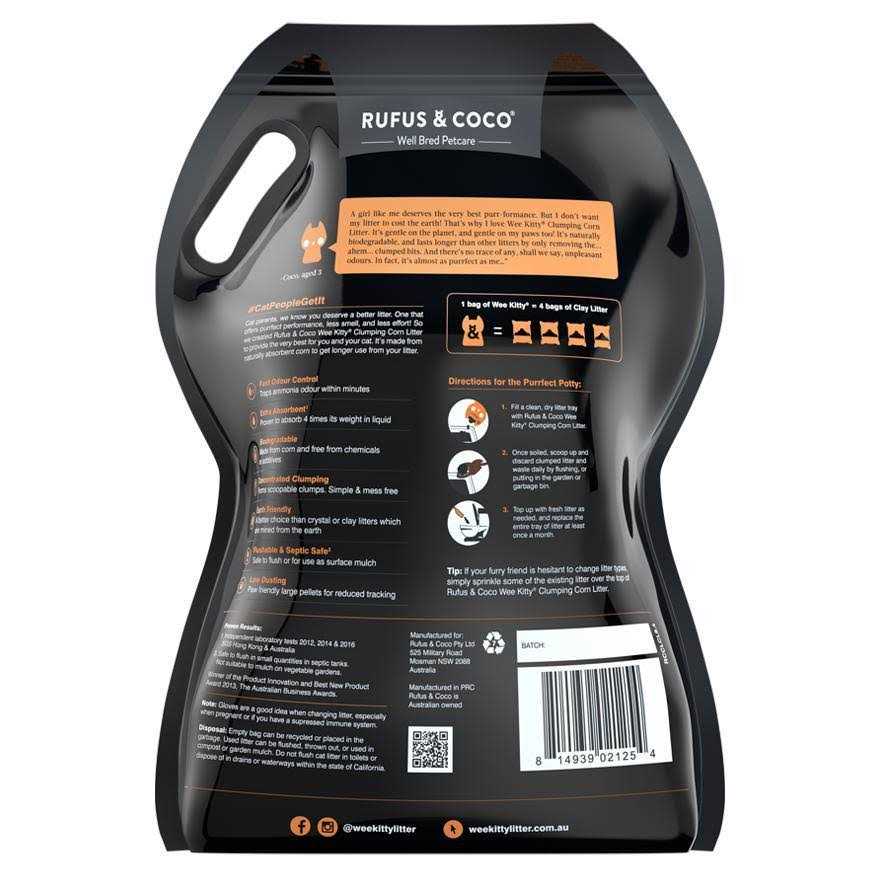 Rufus & Coco Wee Kitty Clumping Corn Cat Litter - Nail Gallerys