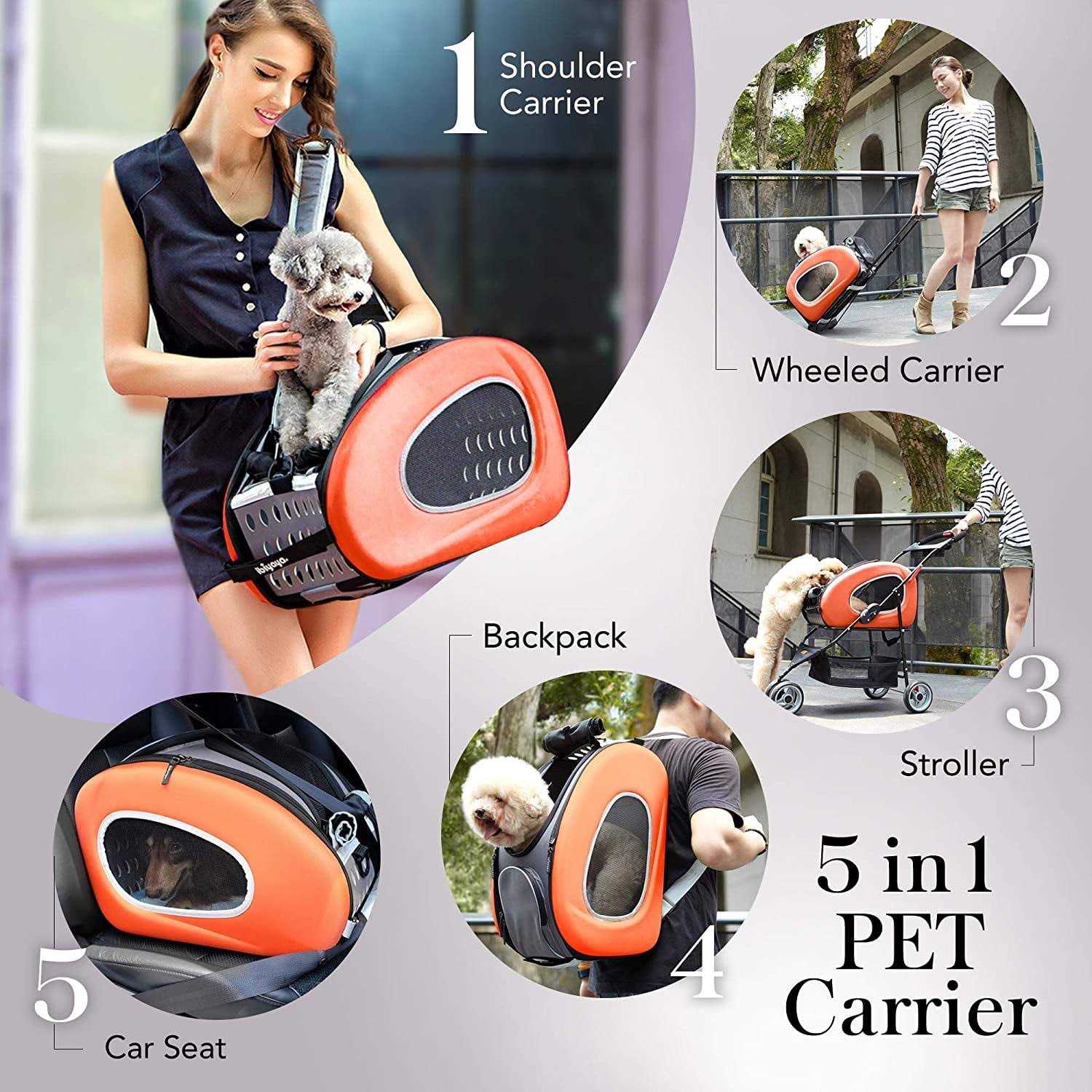 Ibiyaya 5-in-1 Combo EVA Pet Carrier / Stroller - Nail Gallerys