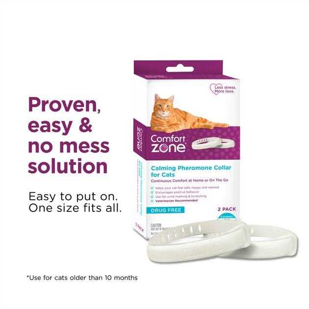 Comfort Zone 2 Pack Cat Calming Pheromone Collar for Cats De-Stress Your Cat - Nail Gallerys
