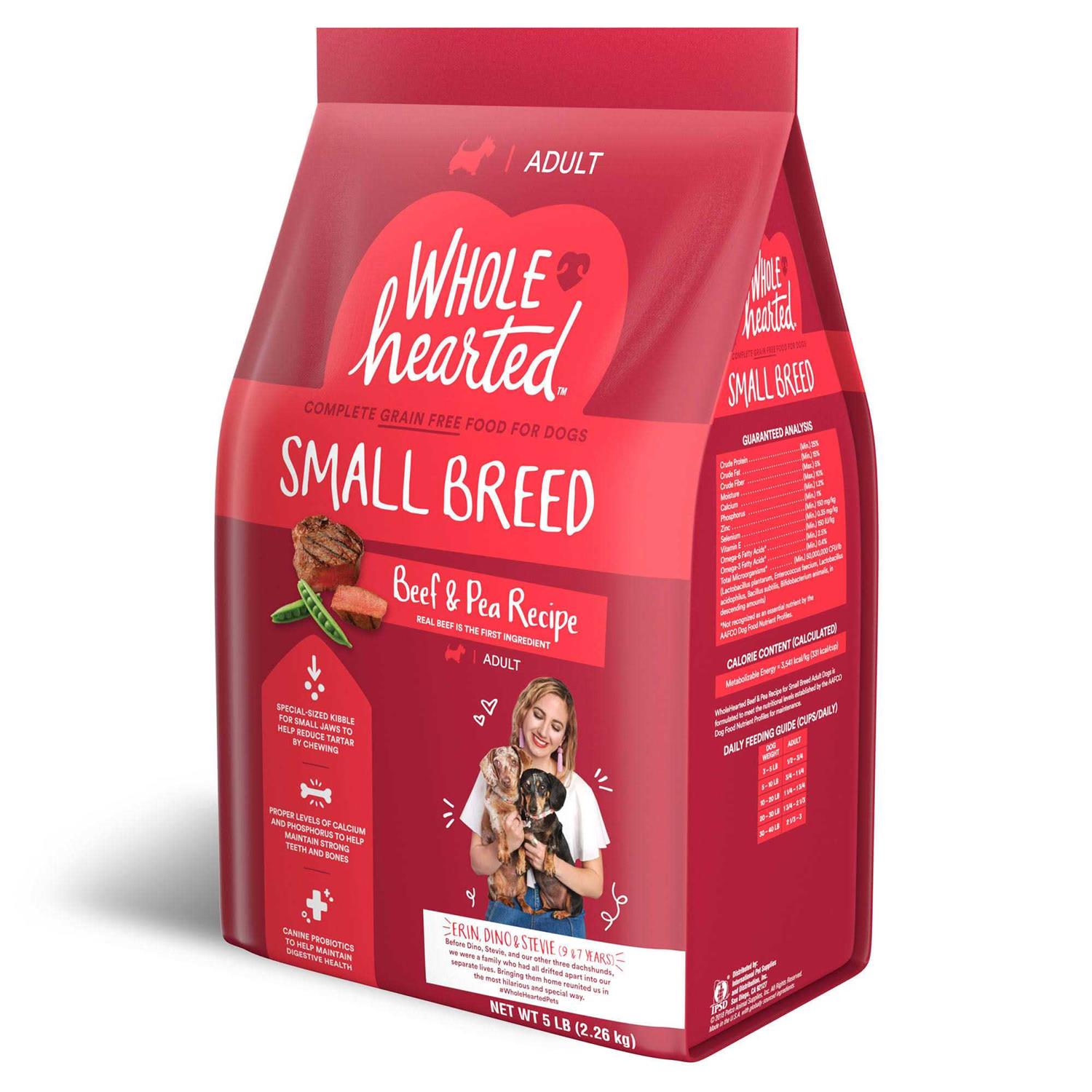 WholeHearted Grain Free Beef & Pea Recipe Small Breed Adult Dry Dog Food - Nail Gallerys