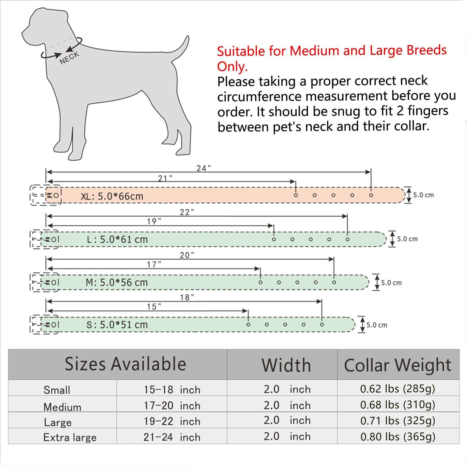 Berry Pet Sharp Spiked Studded Dog Collar Stylish Leather Dog Collars 2 Inch in Width Fit for Medium & Large Dogs - Nail Gallerys