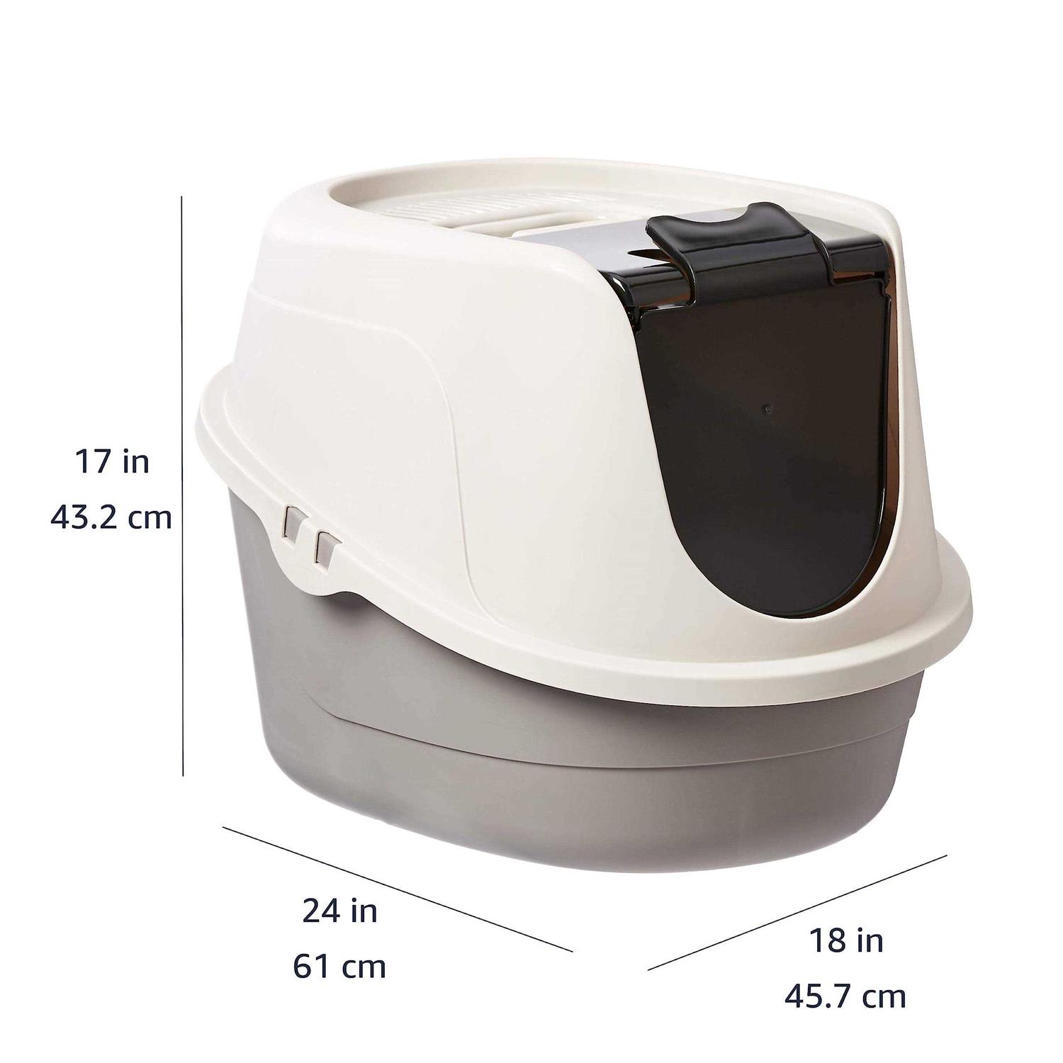 Amazon Basics No-Mess Hooded Cat Litter Box - Nail Gallerys