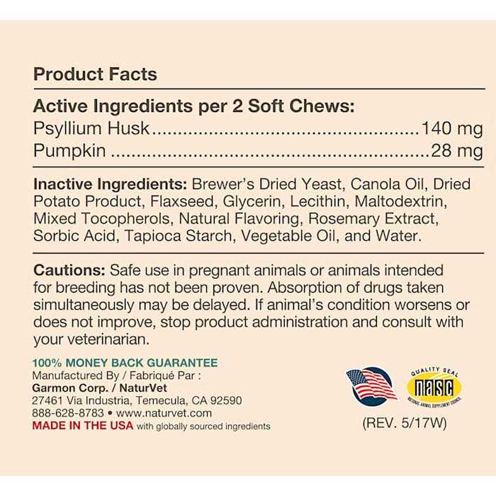 NaturVet Hairball Aid Plus Pumpkin Soft Chews Cat Supplement - Nail Gallerys