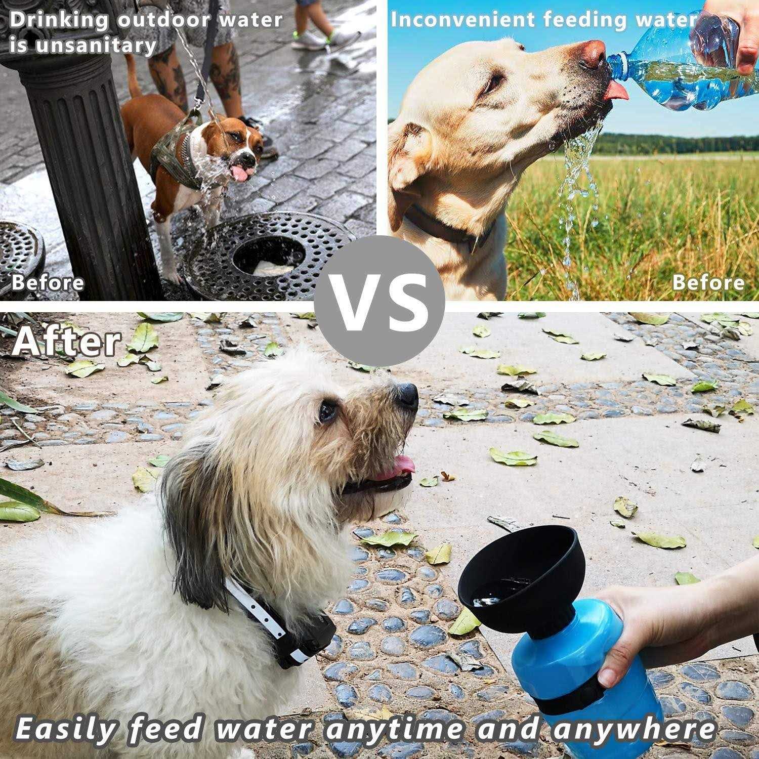 lesotc Pet Water Bottle for Dogs Dog Water Bottle Foldable Dog Travel Water Bottle - Nail Gallerys