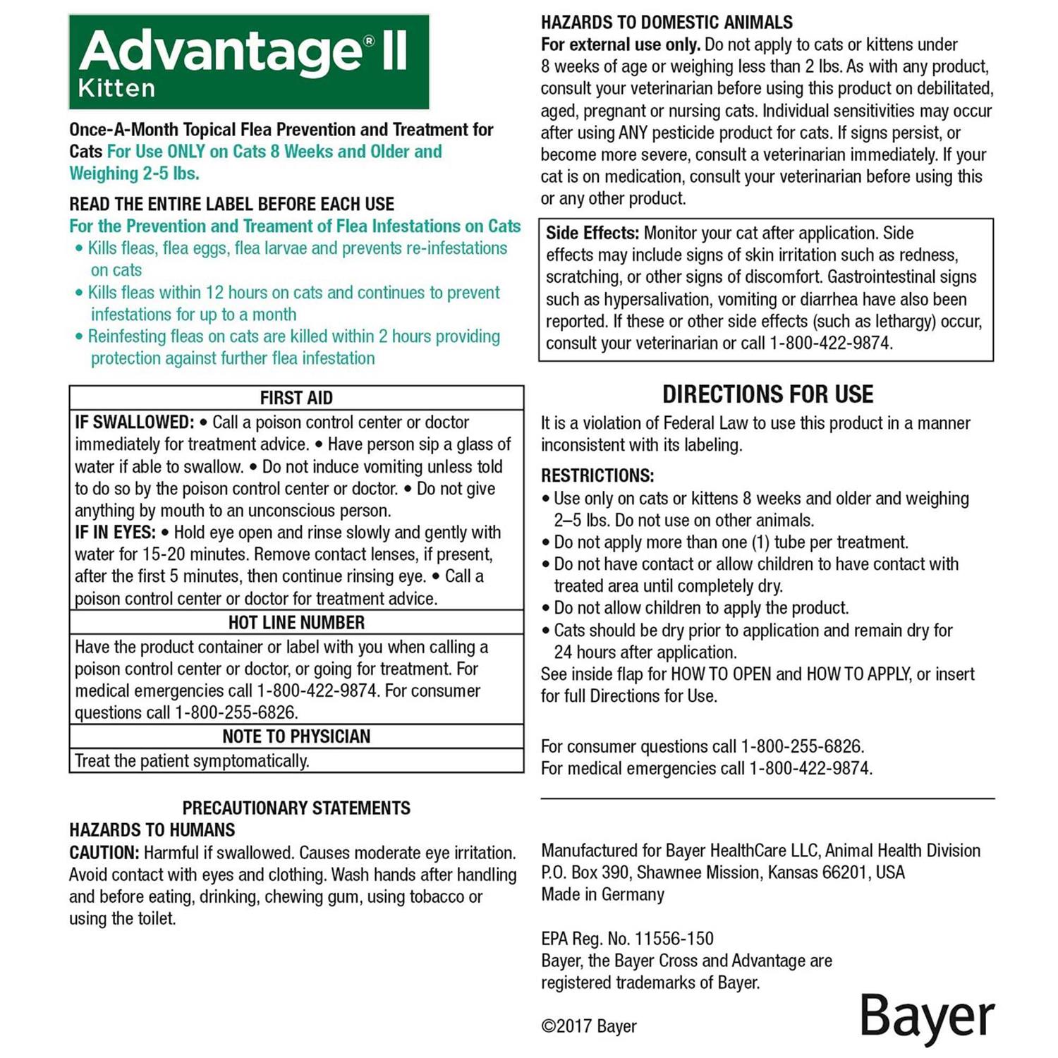 Advantage II Flea Treatment for Kittens - Nail Gallerys