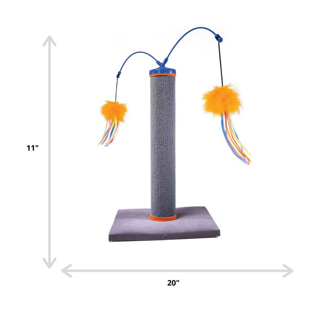 SmartyKat Scratch ‘N Spin Carpet Cat Scratching Post with Spinning Wand Toys - Nail Gallerys
