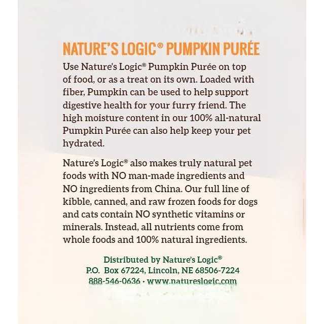 Nature’s Logic Pumpkin Puree Dog & Cat Food Supplement - Nail Gallerys