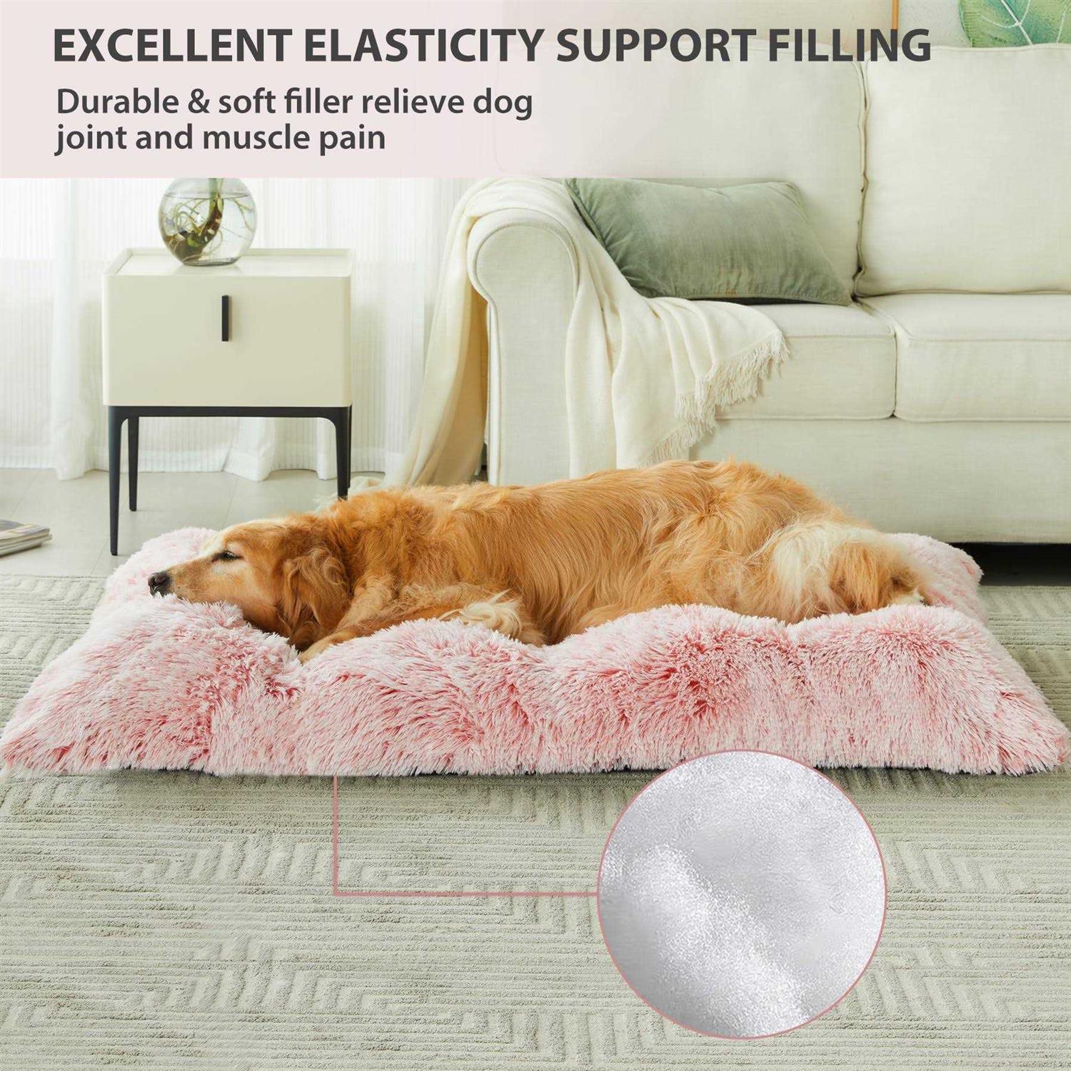 BFPETHOME Dog Beds for Large Dogs Plush Dog Crate Bed Fluffy Cozy Kennel Pad for Sleeping &Ease Anxiety - Nail Gallerys