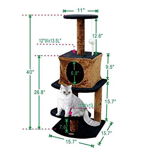 Go Pet Club 40 in. Kitten Cat Tree - Nail Gallerys
