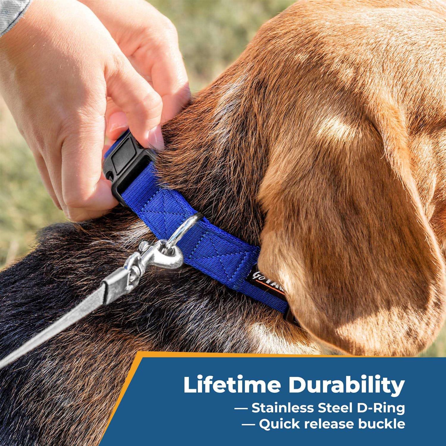 GoTags Personalized Dog Collar, Custom Embroidered with Pet Name and Phone Number and and - Nail Gallerys