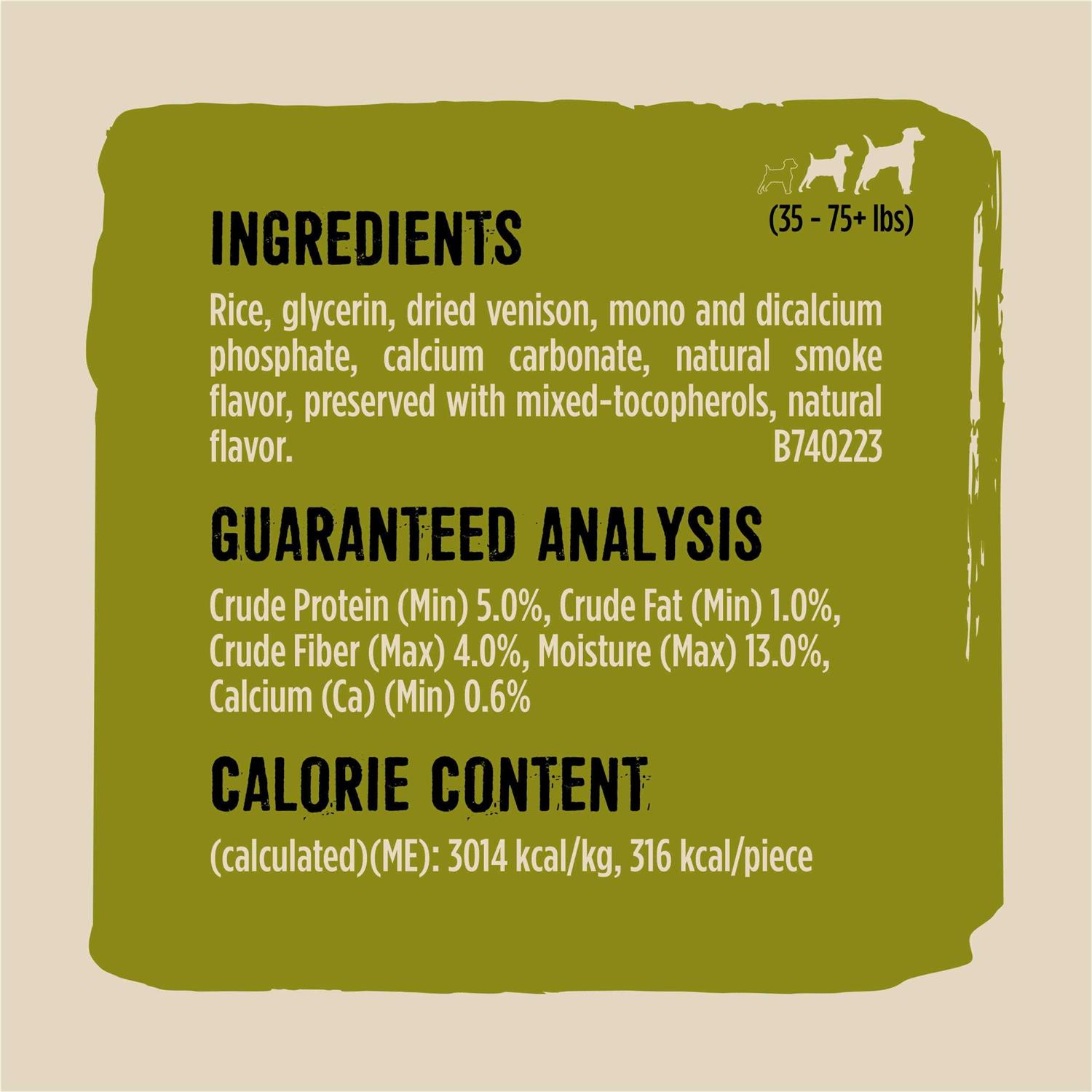 Prime Bones Purina Wild Venison Dog Chew - Nail Gallerys