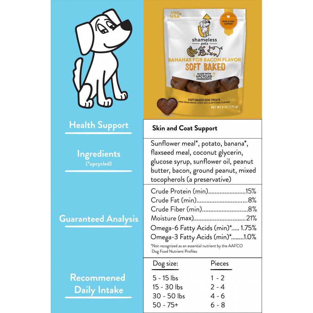 Shameless Pets Bananas for Bacon Soft Baked Dog Treats - Nail Gallerys