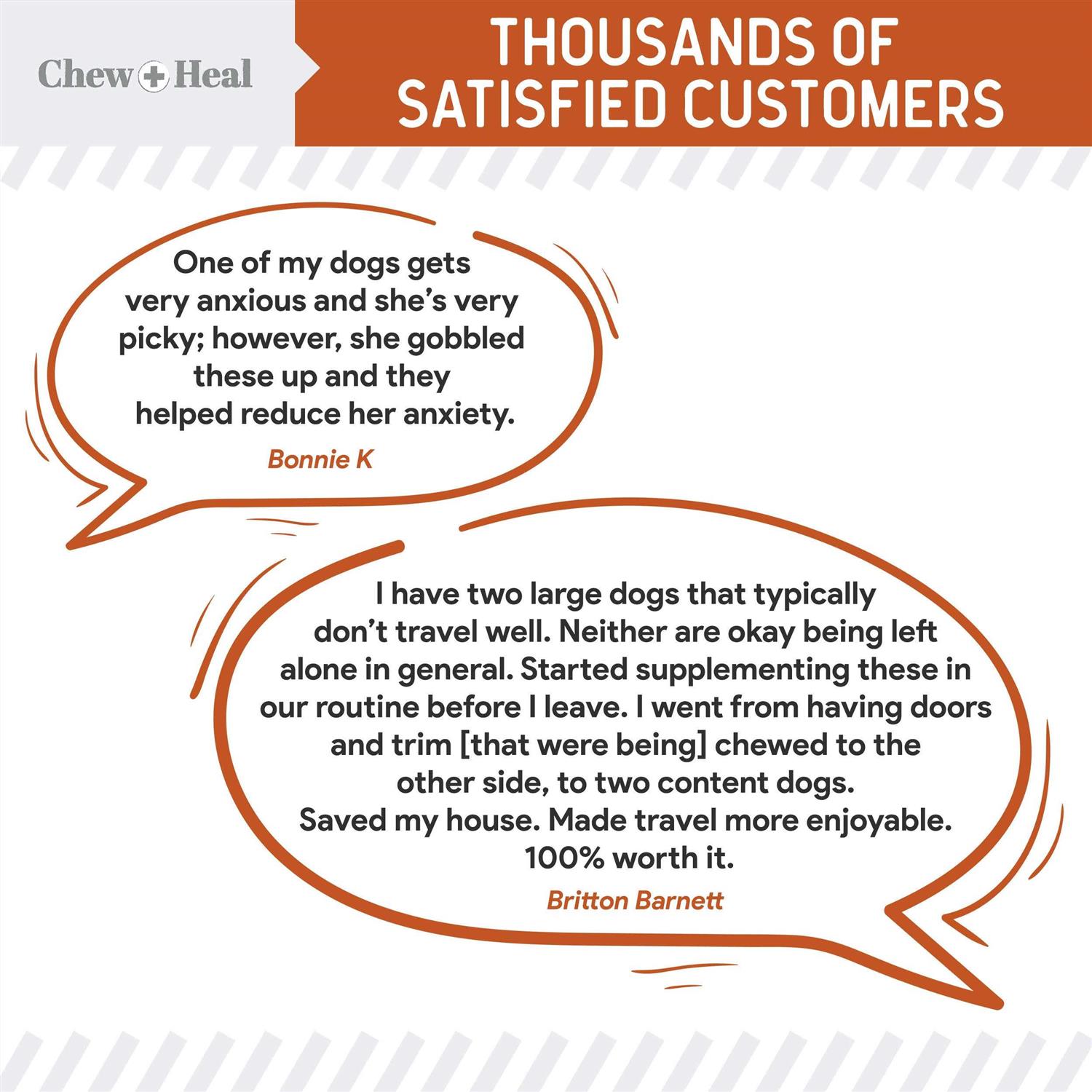 Chew + Heal Dogs Anxiety & Stress Calming Soft Chews - Nail Gallerys