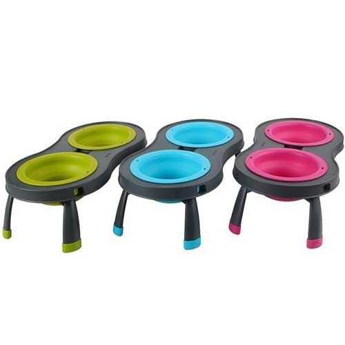 Dexas Popware Double Elevated Pet Feeder - Nail Gallerys