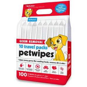 Petkin Petwipes Germ Removal Antibacterial Dog & Cat Wipes - Nail Gallerys