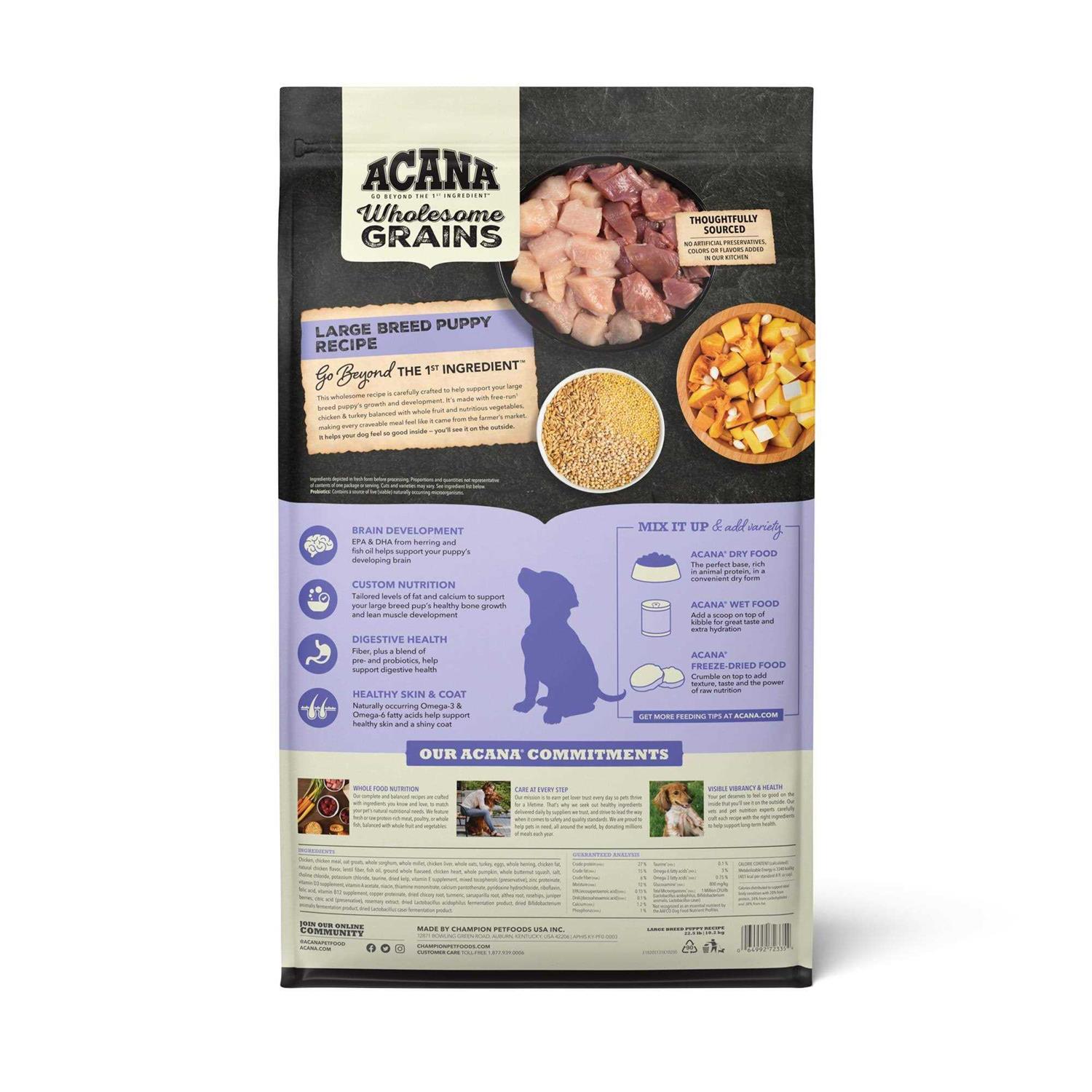 Acana Wholesome Grains Puppy Recipe Dry Dog Food - Nail Gallerys