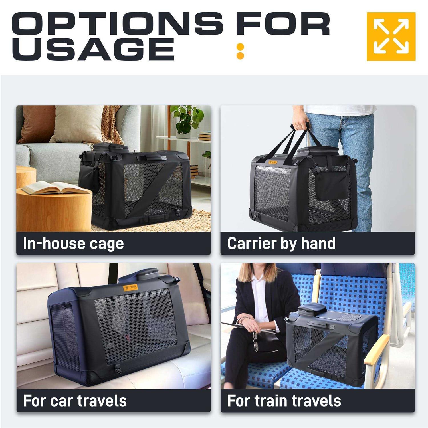 PetProved Collapsible Dog Crate Travel Portable Dog Crate Kennel Pop Up Dog Crate Car Kennel Dog Carrier Small for Small Dogs - Nail Gallerys