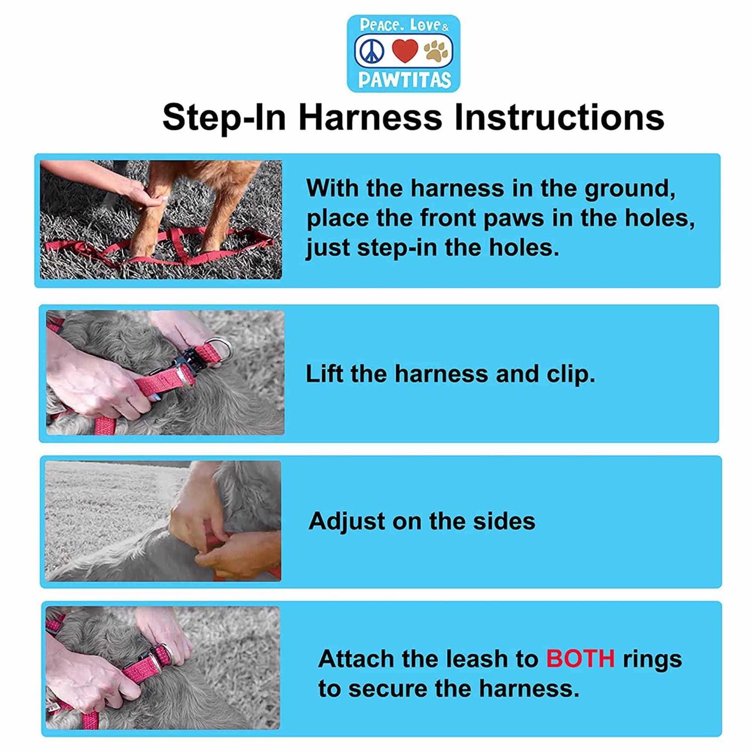 Pawtitas Step-in Reflective Puppy / Dog Harness - Nail Gallerys