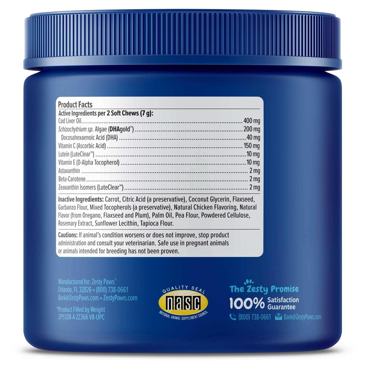 Zesty Paws Senior Advanced Vision Bites for Dogs - Nail Gallerys