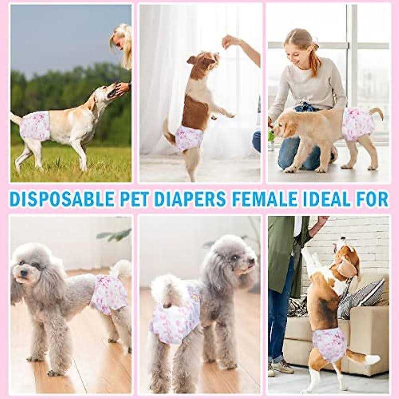 Dono Disposable Pet Diapers for Female Dogs Super Absorbent Soft Heating and Pee Puppy Diapers Female Liners - Nail Gallerys