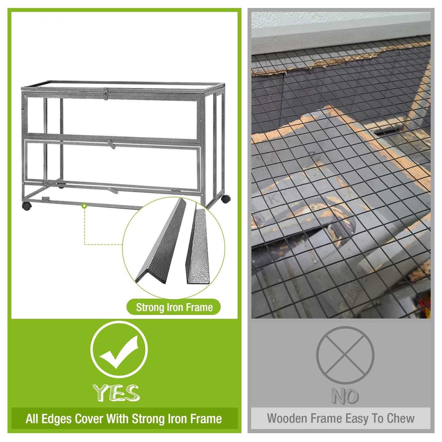 Guinea Pig Cage Hamster Cage 3 Levels Small Animal Cages with Chewing Toy, Food Bowl, Seesaw, Hideout and Plastic Tray - Nail Gallerys