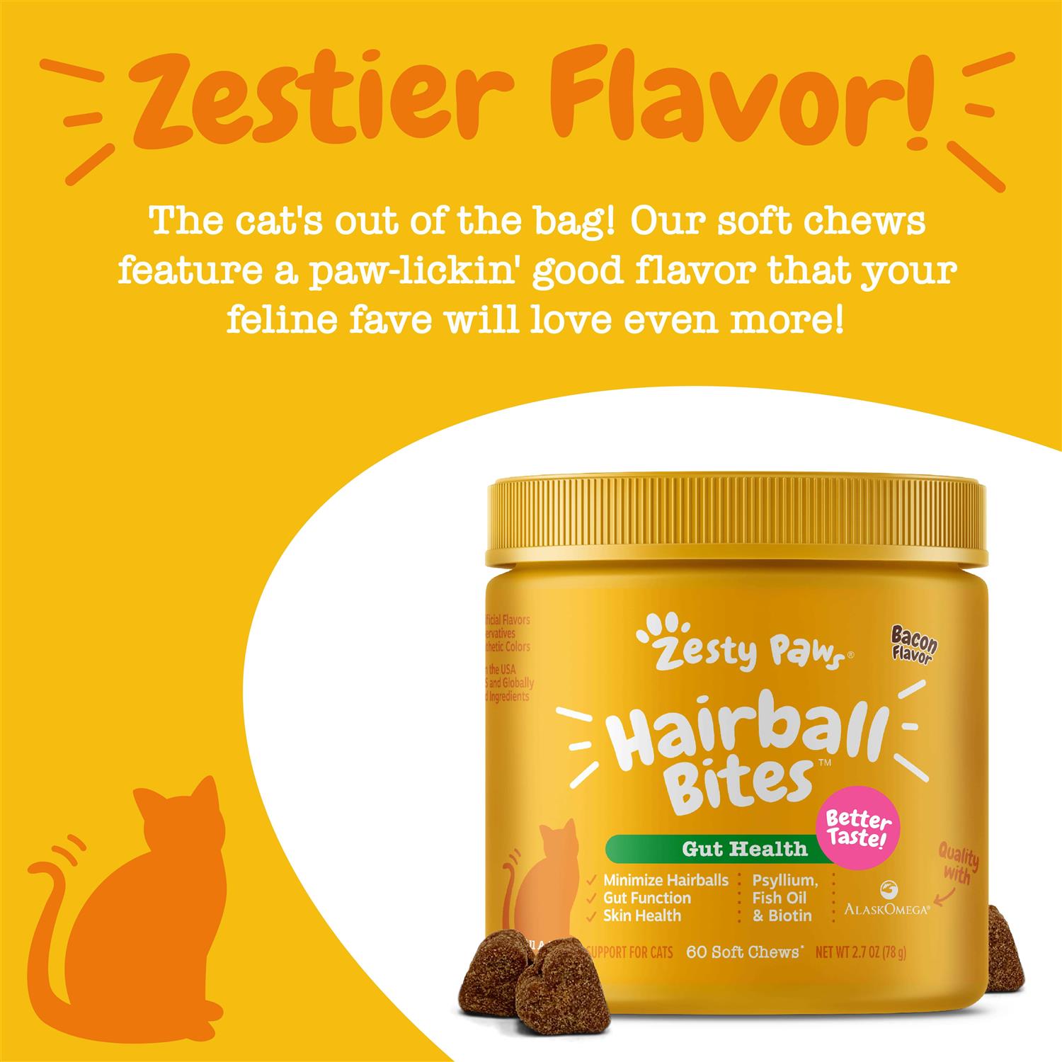 Zesty Paws Hairball Bites for Cats - Nail Gallerys
